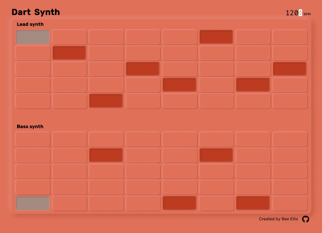 Dart Synth web application screenshot
